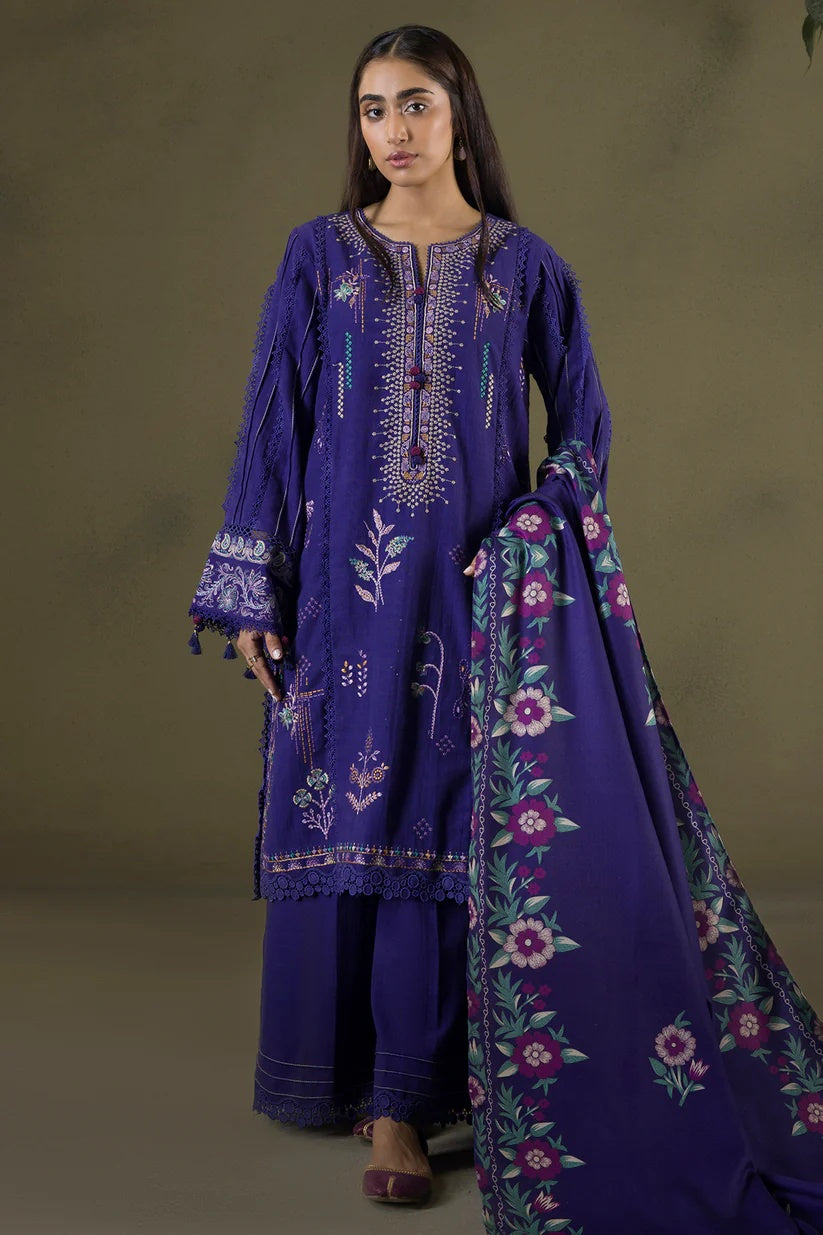 Embroidered Shirt Shalwar Shawl - WUW25E30237