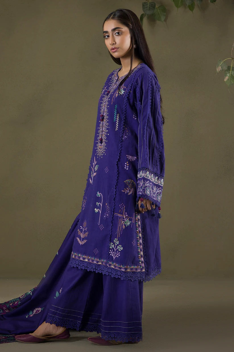 Embroidered Shirt Shalwar Shawl - WUW25E30237