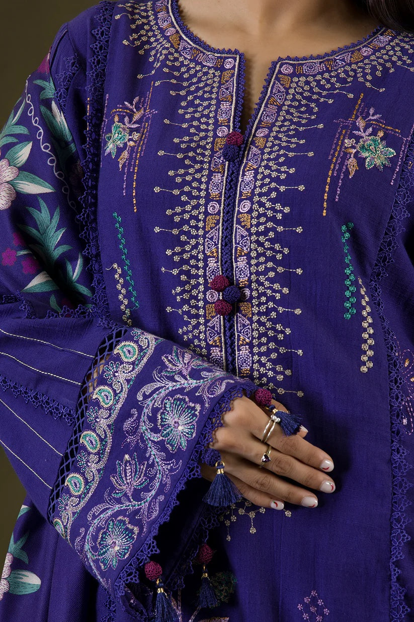 Embroidered Shirt Shalwar Shawl - WUW25E30237