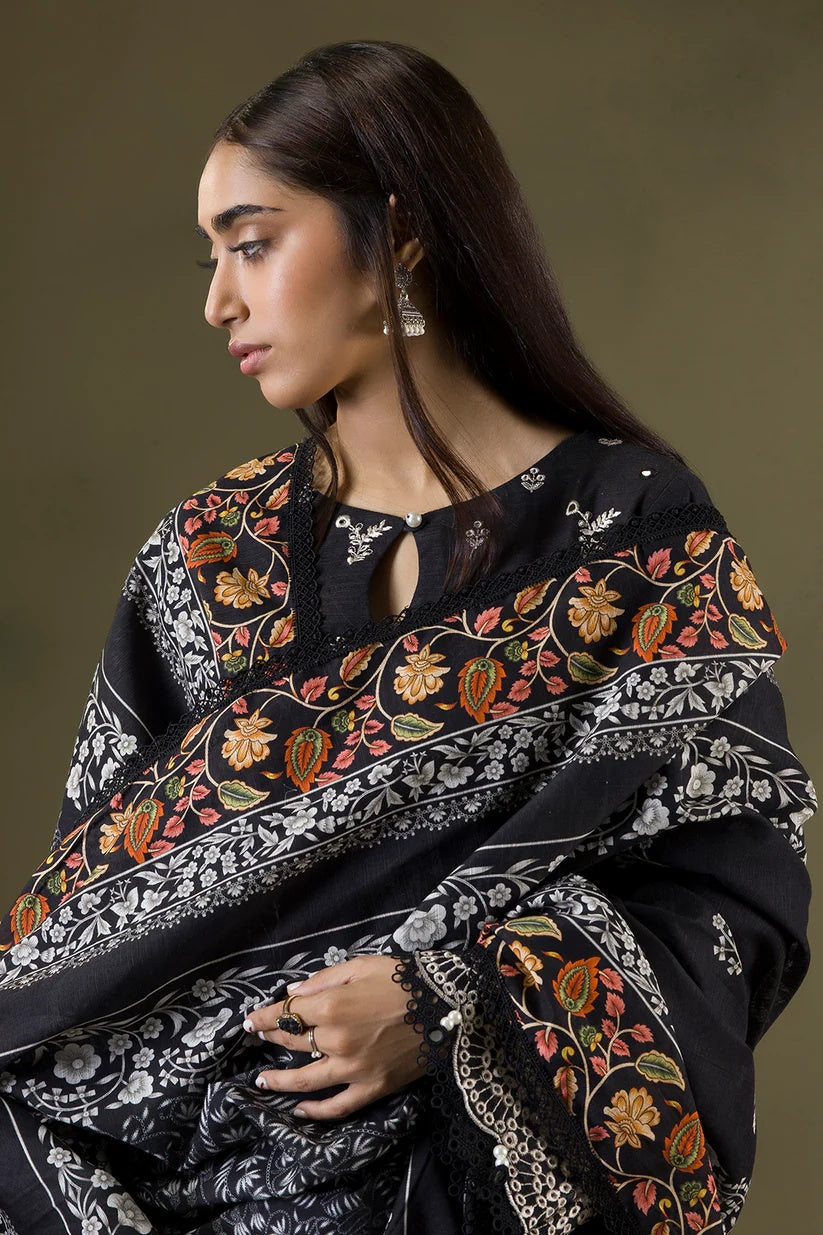 Embroidered Shirt Shalwar Shawl - WUW25E30239
