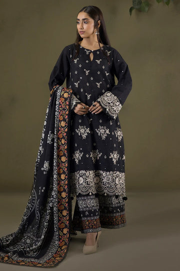 Embroidered Shirt Shalwar Shawl - WUW25E30239