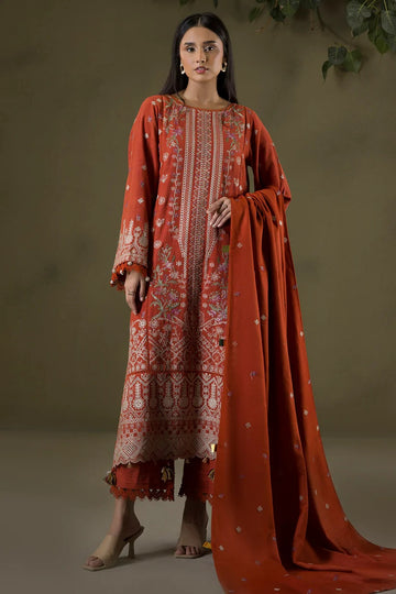Embroidered Shirt Shalwar Shawl - WUW25E30240