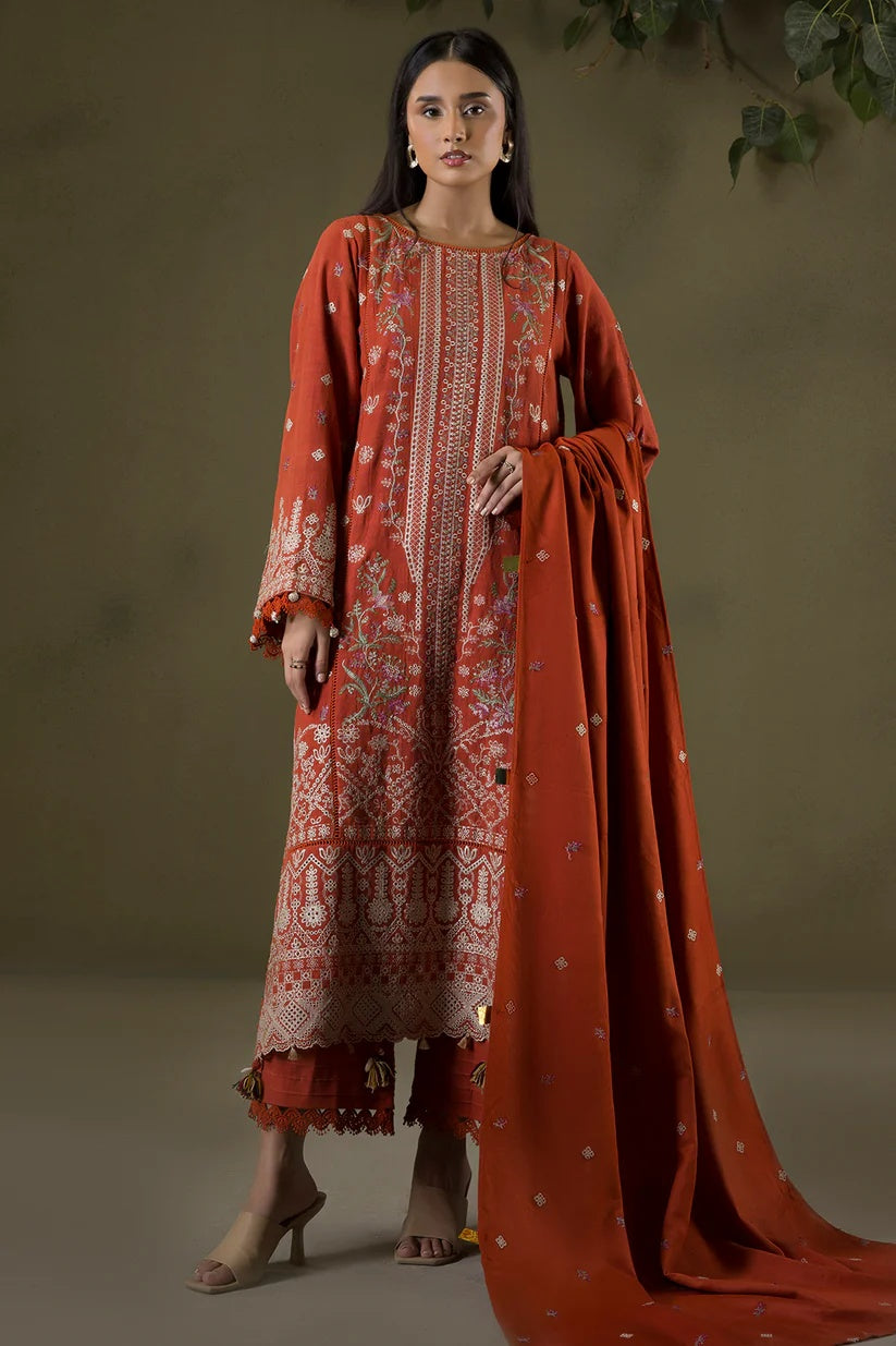 Embroidered Shirt Shalwar Shawl - WUW25E30240