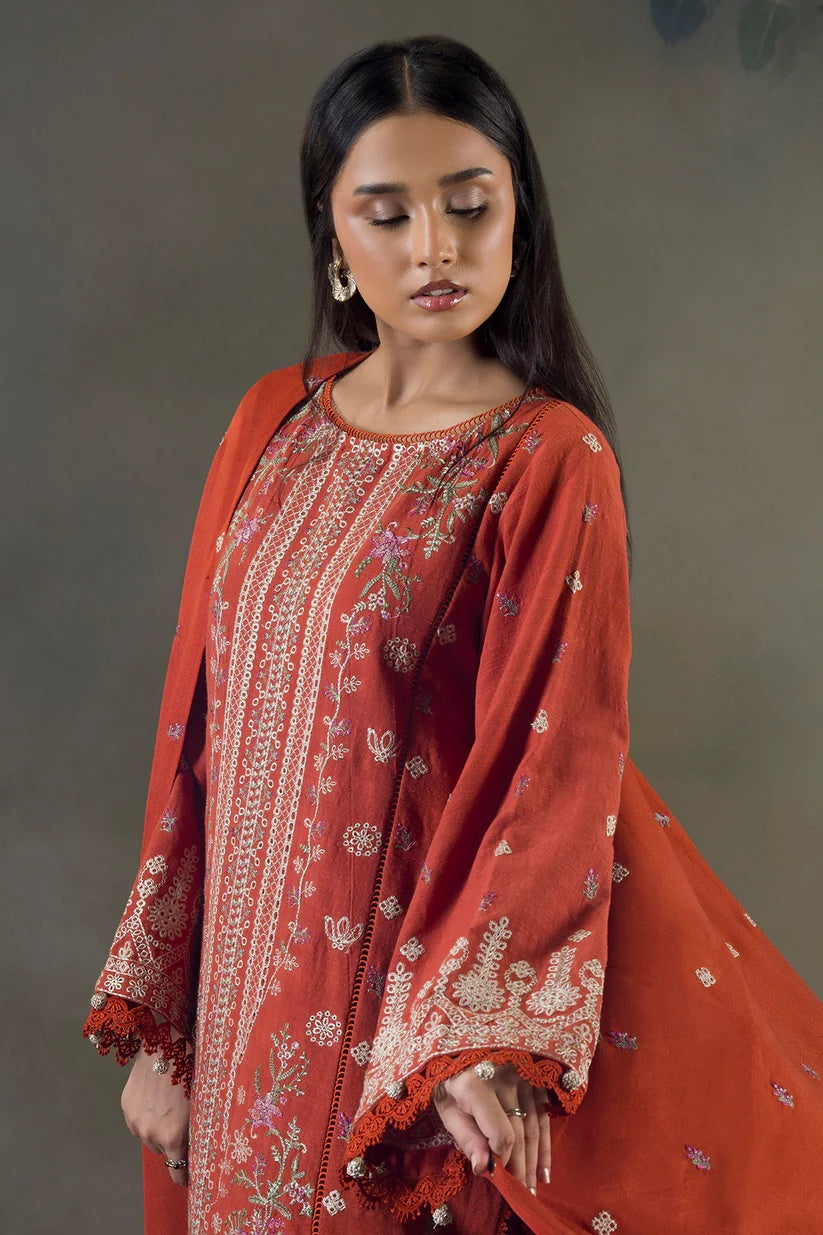 Embroidered Shirt Shalwar Shawl - WUW25E30240