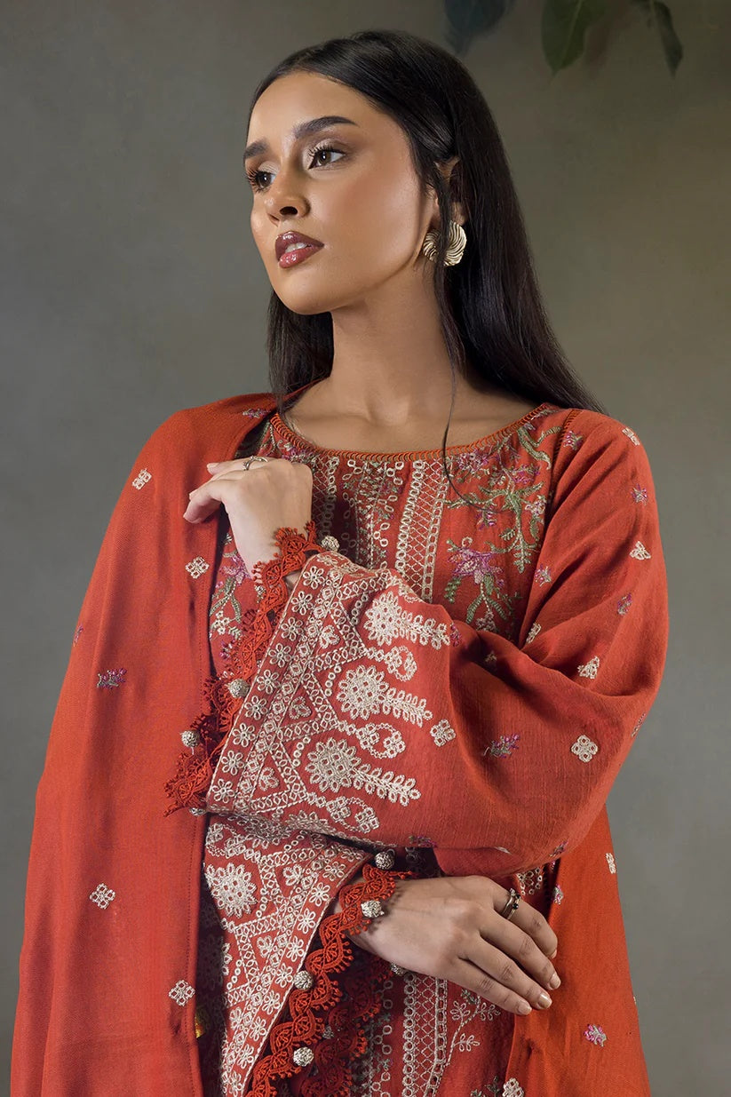 Embroidered Shirt Shalwar Shawl - WUW25E30240