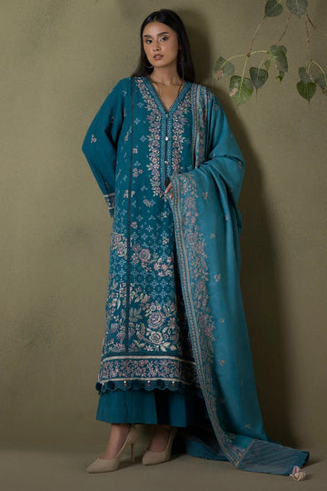 Embroidered Shirt Shalwar Shawl WUW25E30242