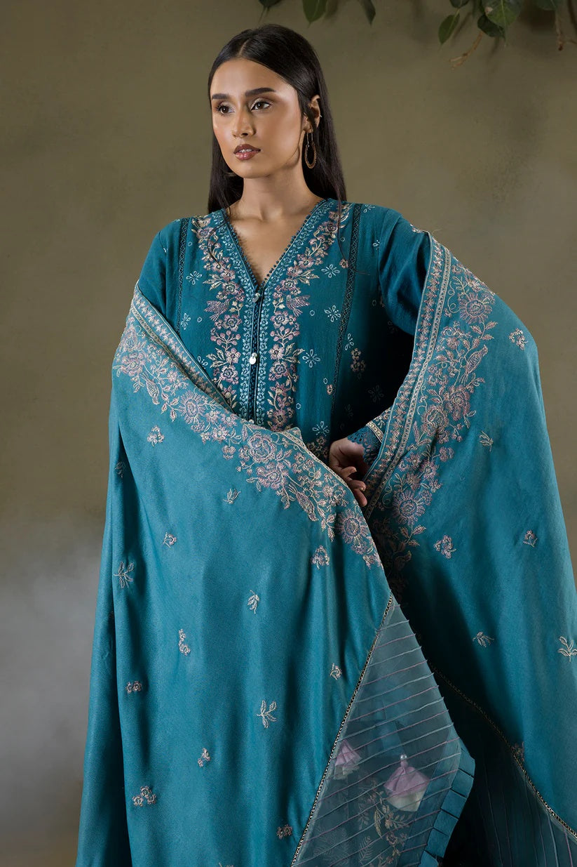 Embroidered Shirt Shalwar Shawl WUW25E30242