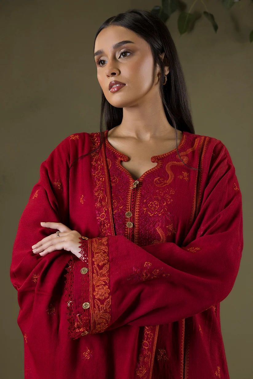 Embroidered Shirt Shalwar Shawl - 0243 WUW25E30243