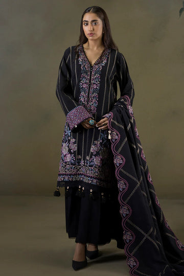 Embroidered Shirt Shalwar Shawl WUW25E30244