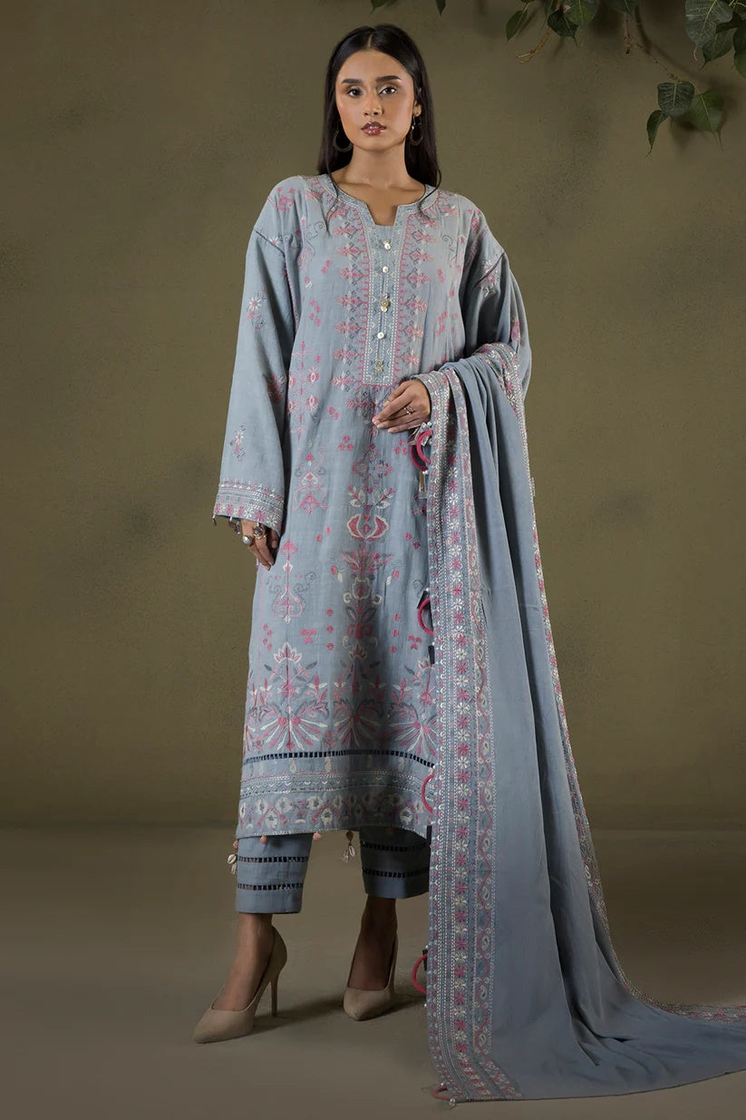 Embroidered Shirt Shalwar Shawl WUW25E30245