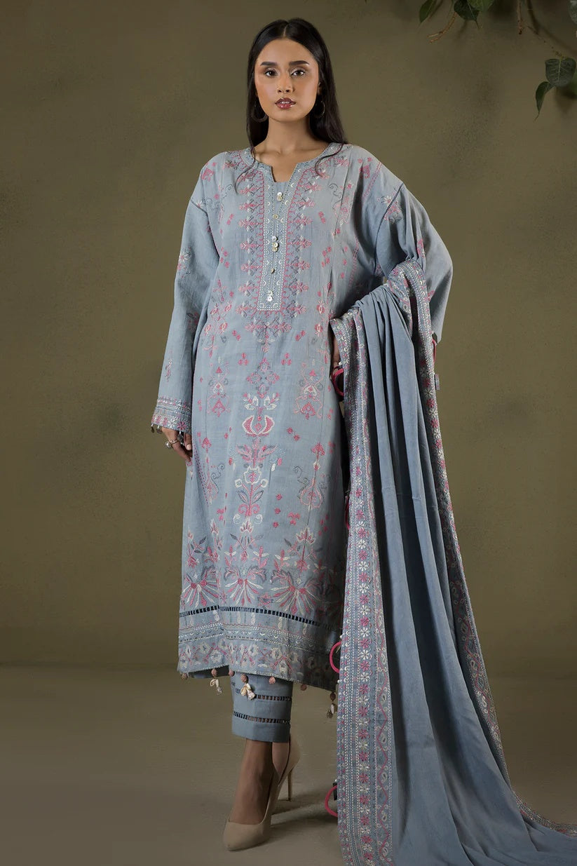 Embroidered Shirt Shalwar Shawl WUW25E30245