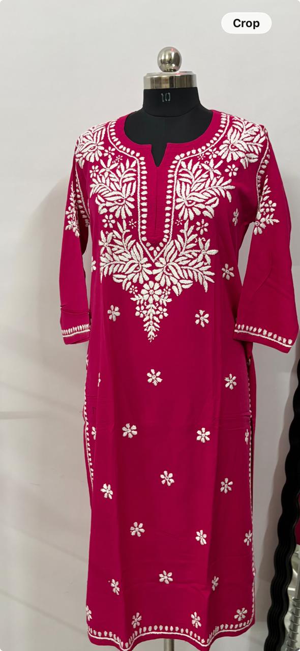 Gulnaar Grace – Modal Chikankari Kurta Trouser Set