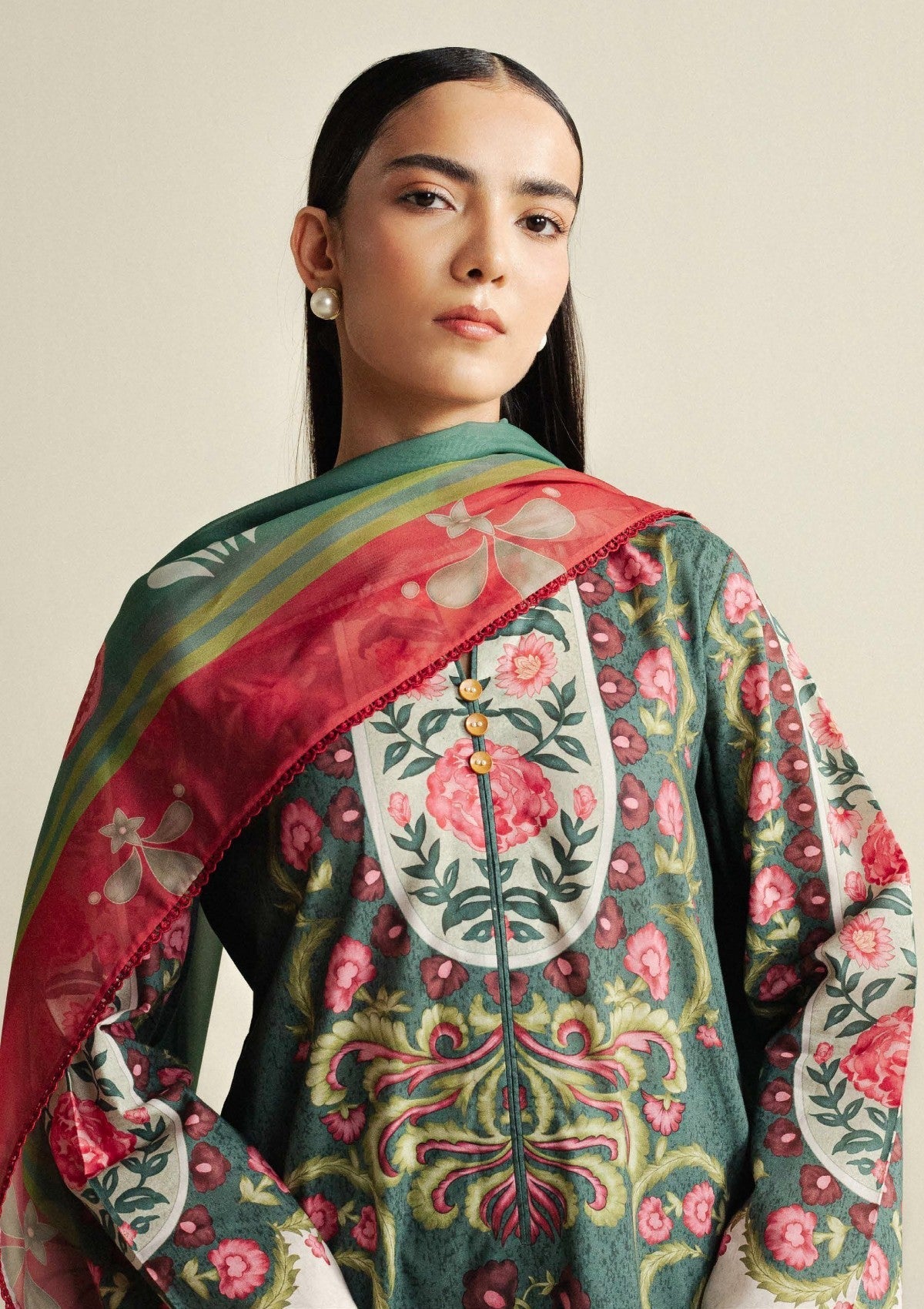 Coco by Zara shahjahan Sol D9A Drop-4 Unstitched 25'