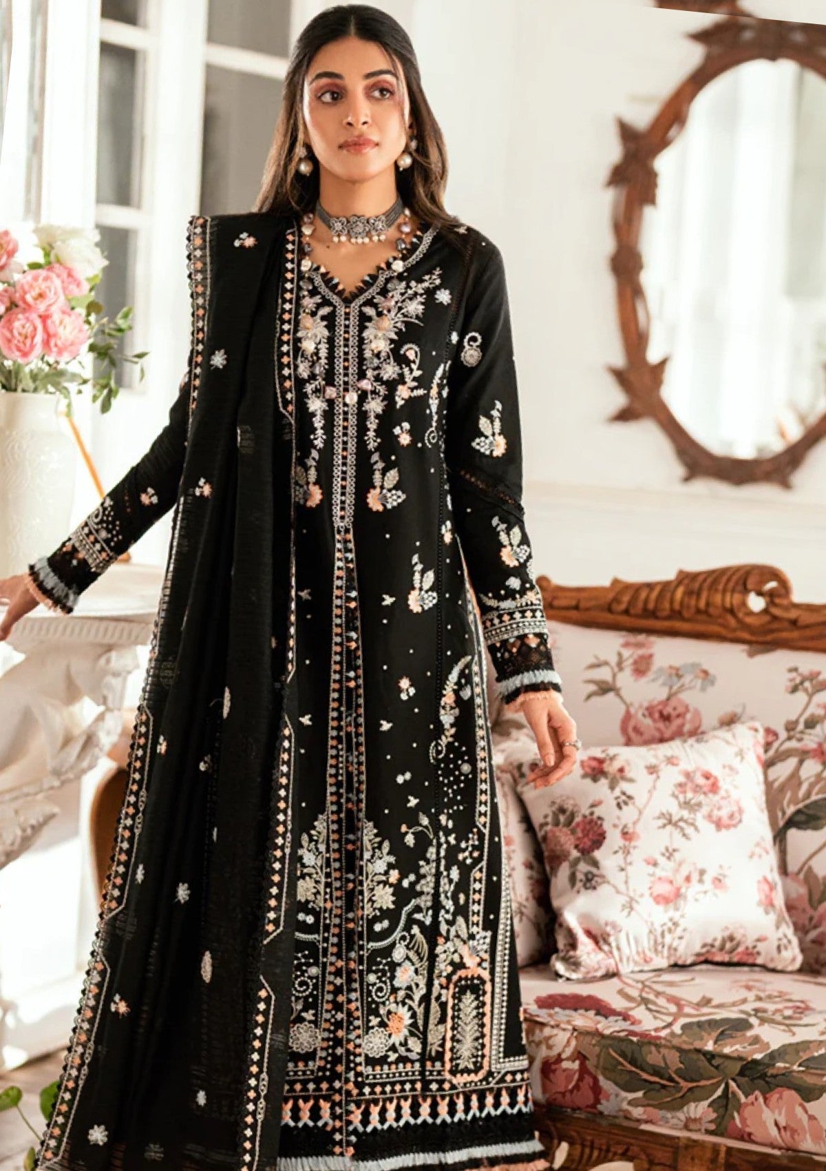 Qalamkar SB#03 Misha Lawn Luxury Eid Edit 25