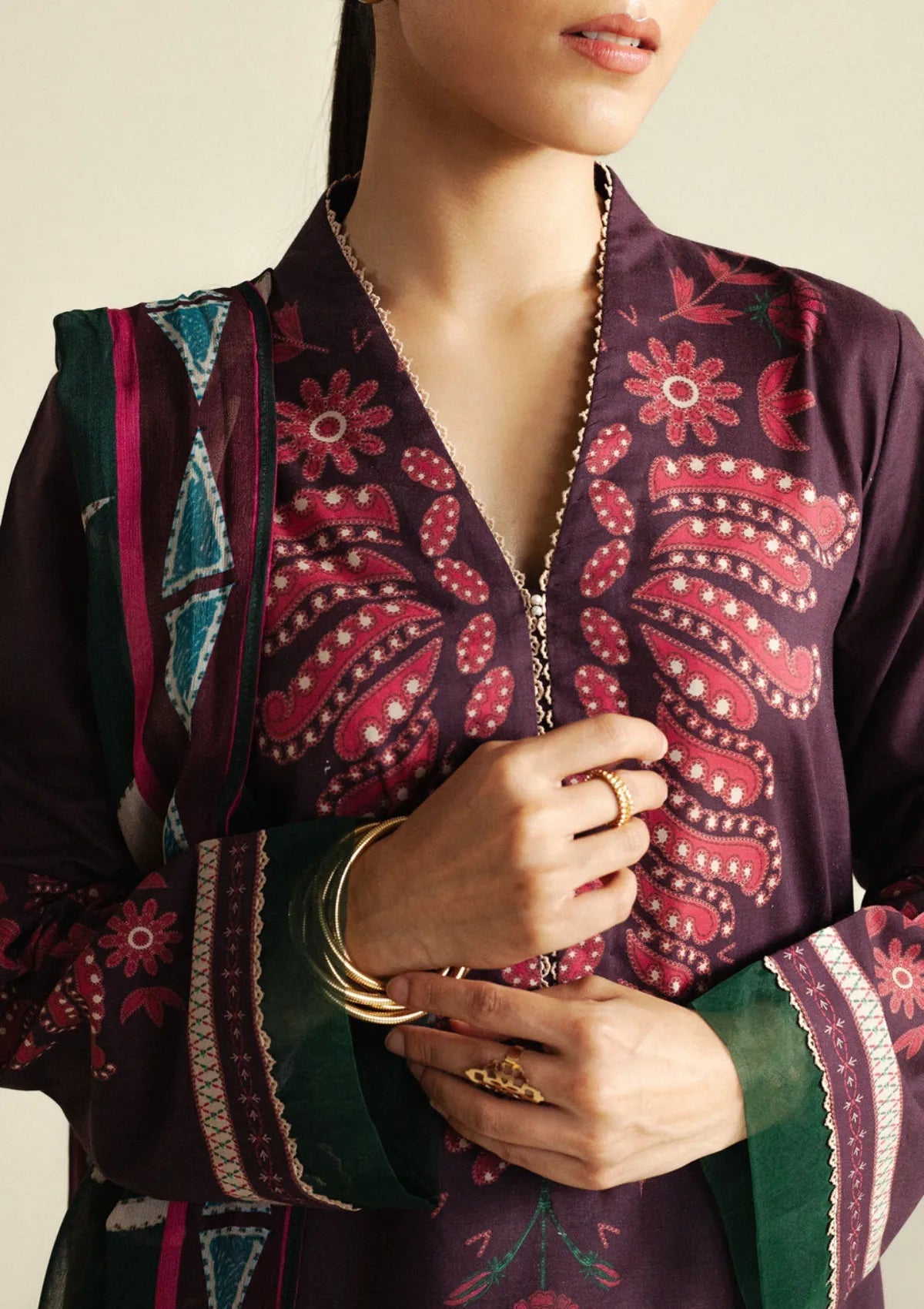 Coco by Zara shahjahan Lilt D7A Drop-4 Unstitched 25'