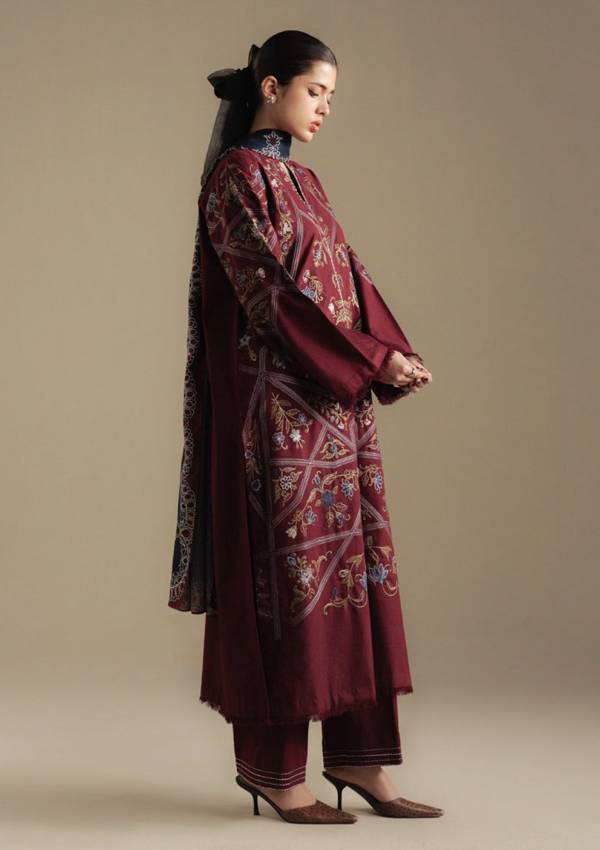 Coco by Zara Shahjahan CORAL-4B Unstitched Winter Collection 25